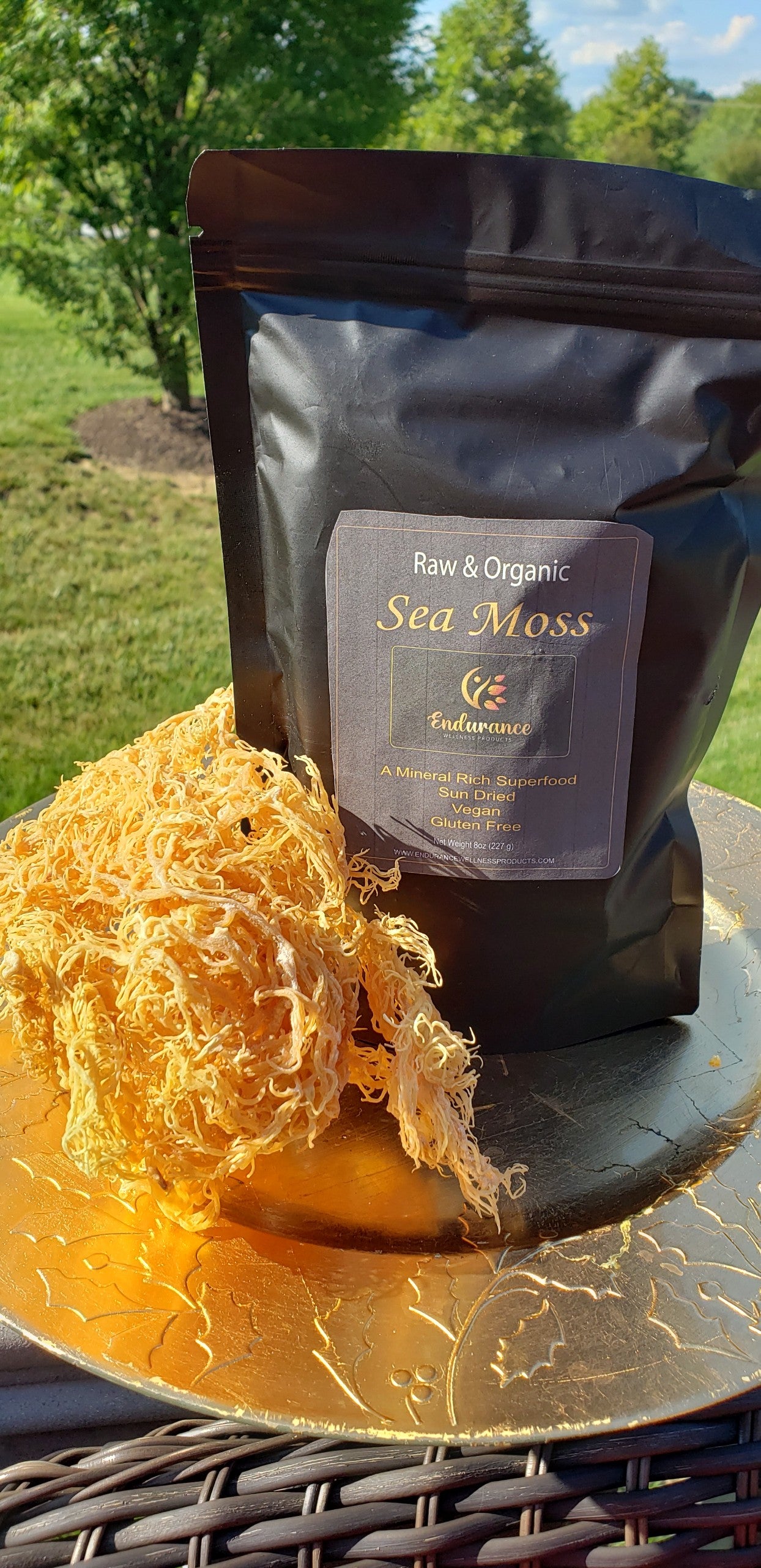 Black bag of dry Irish Sea Moss